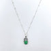 green stone and pear necklace