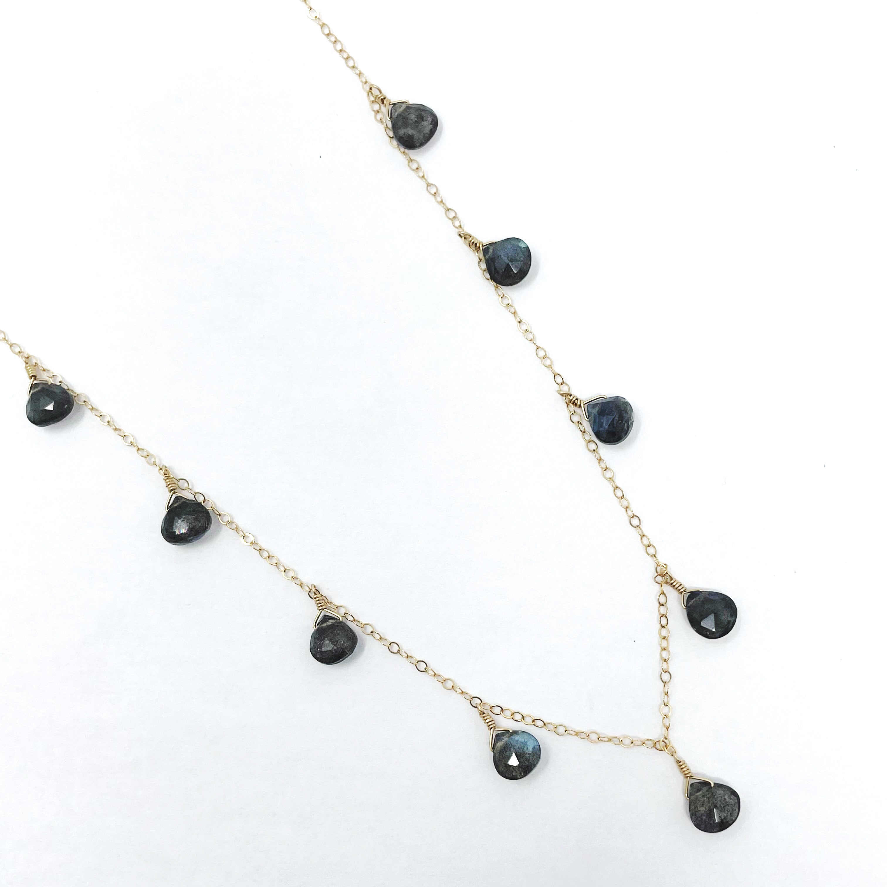 Labradorite stone necklace