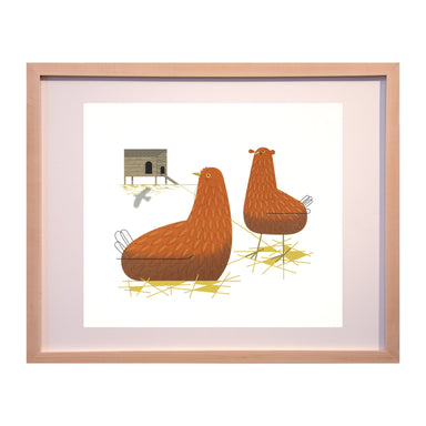 chicken art print
