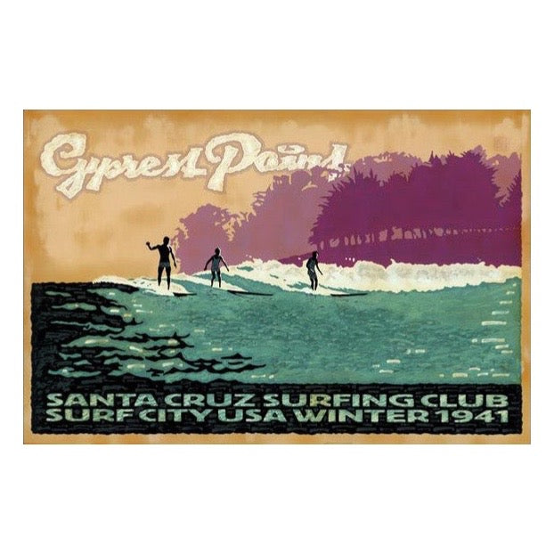 Surfing postcard