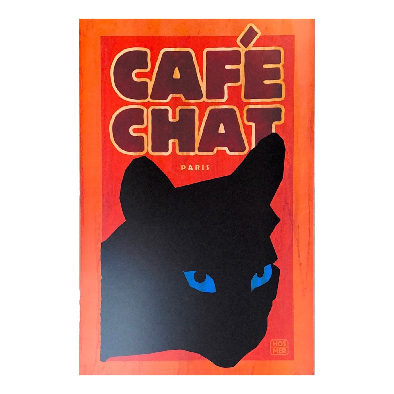 cafe chat postcard