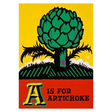 A is for Artichoke blank greeting card