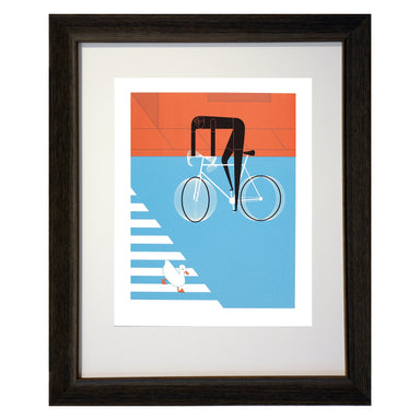 framed bike art print