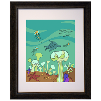 Sea life framed art print