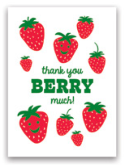 thank you berry much greeting card