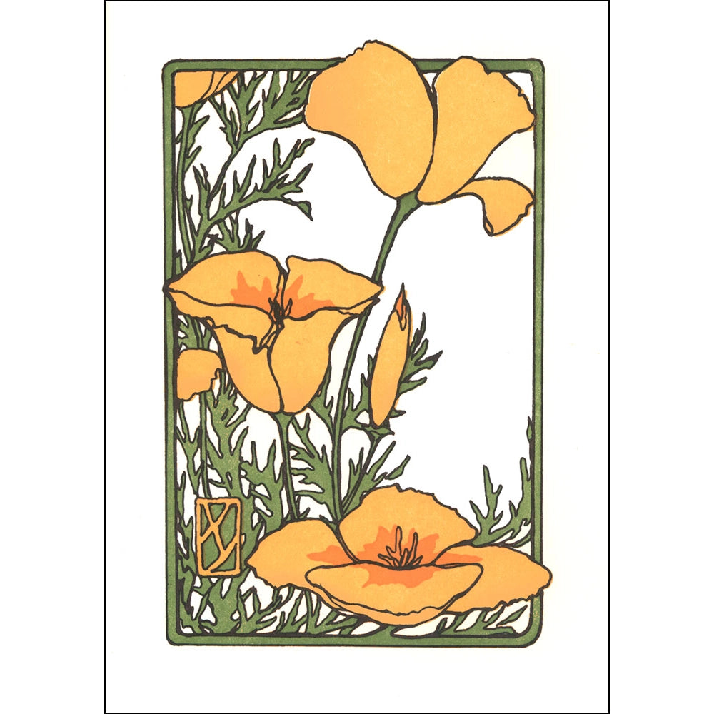 Poppies blank greeting card