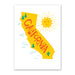 california sun greeting card