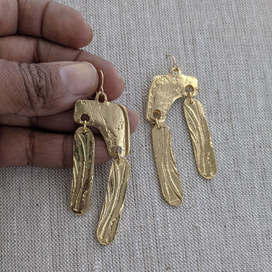 gold chandelier earrings