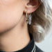metal charm hoop earrings