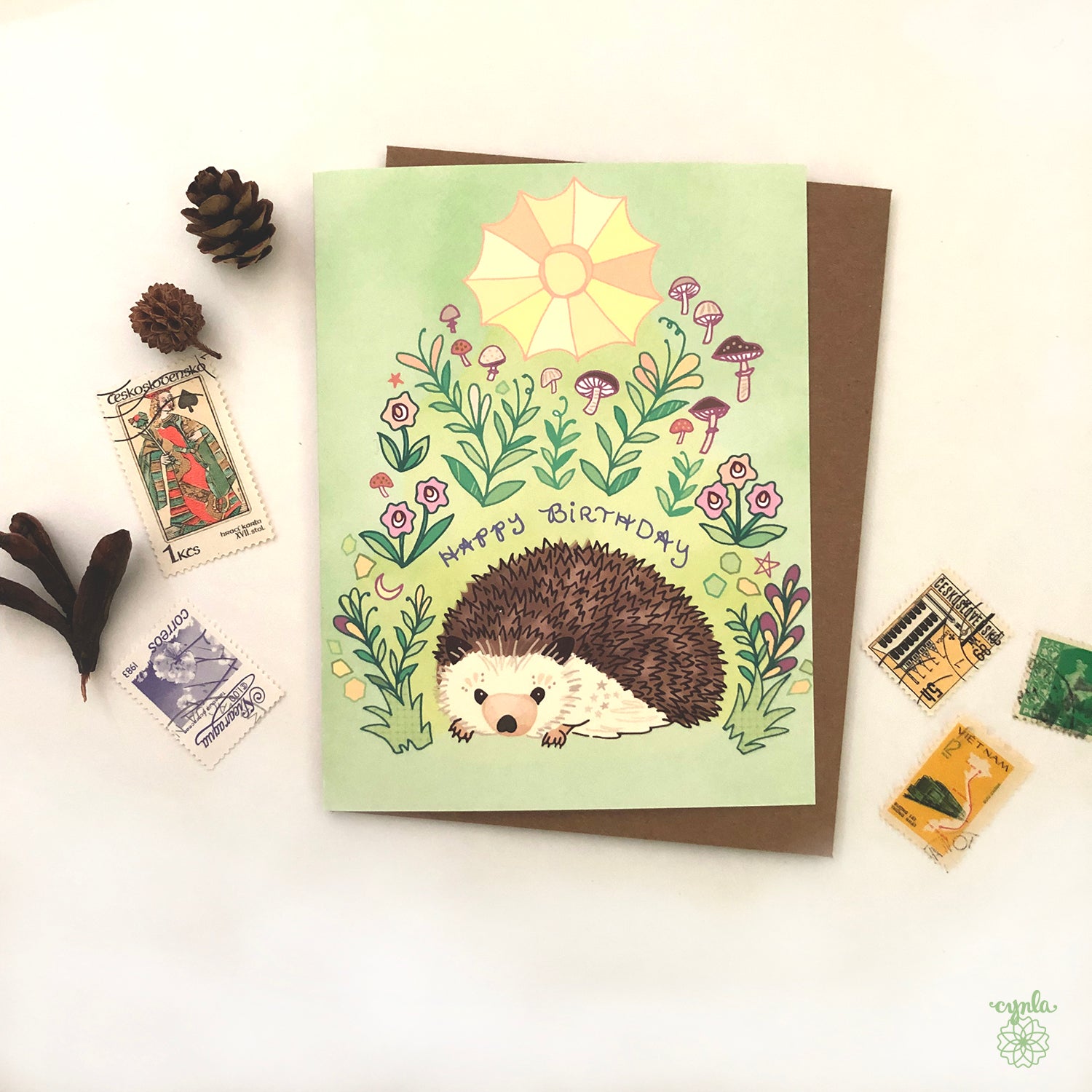 Happy Birthday porcupine Greeting Card