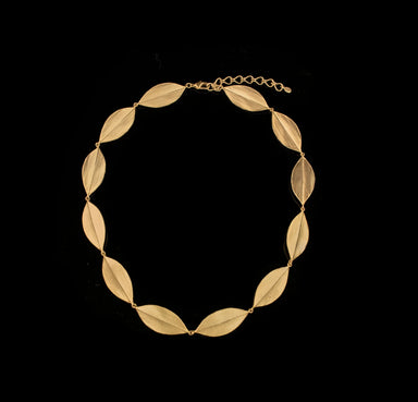 gold leaf collar necklace