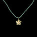 peridot flower pendant necklace