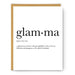 glamma noun greeting card