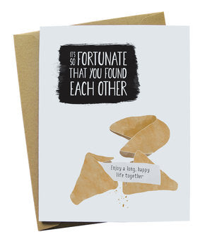 it's so fortunate that you found each other greeting card