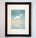 framed Egret print with frame