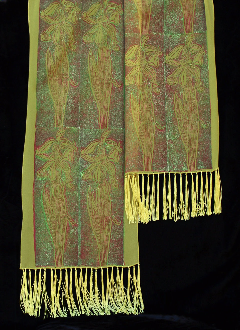 Yellow silk scarf