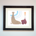 framed elephant seal art print