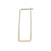 gold Hammered Rectangle Hoop Earring