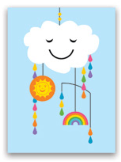 baby cloud mobile greeting card