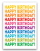 Happy Birthday rainbow greeting card