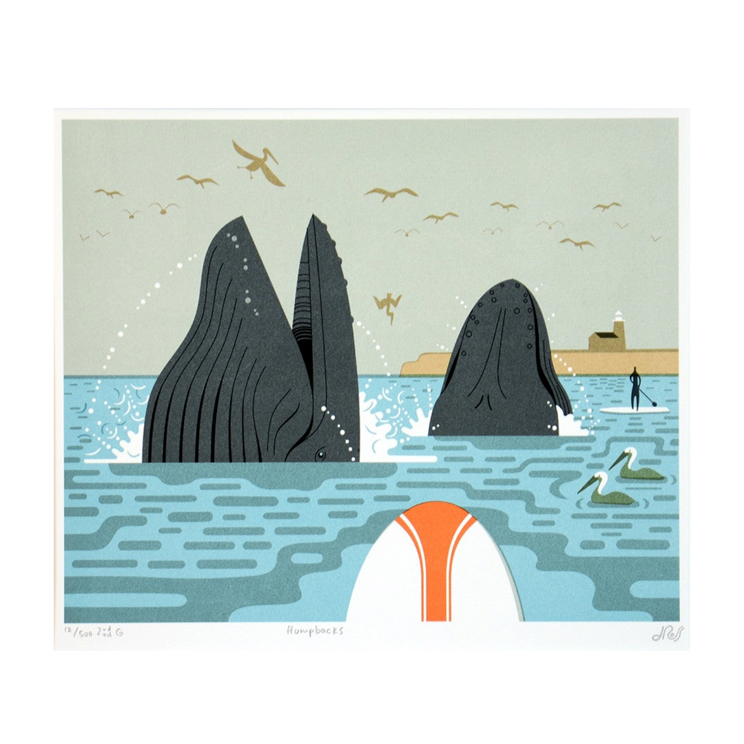 Whale art print