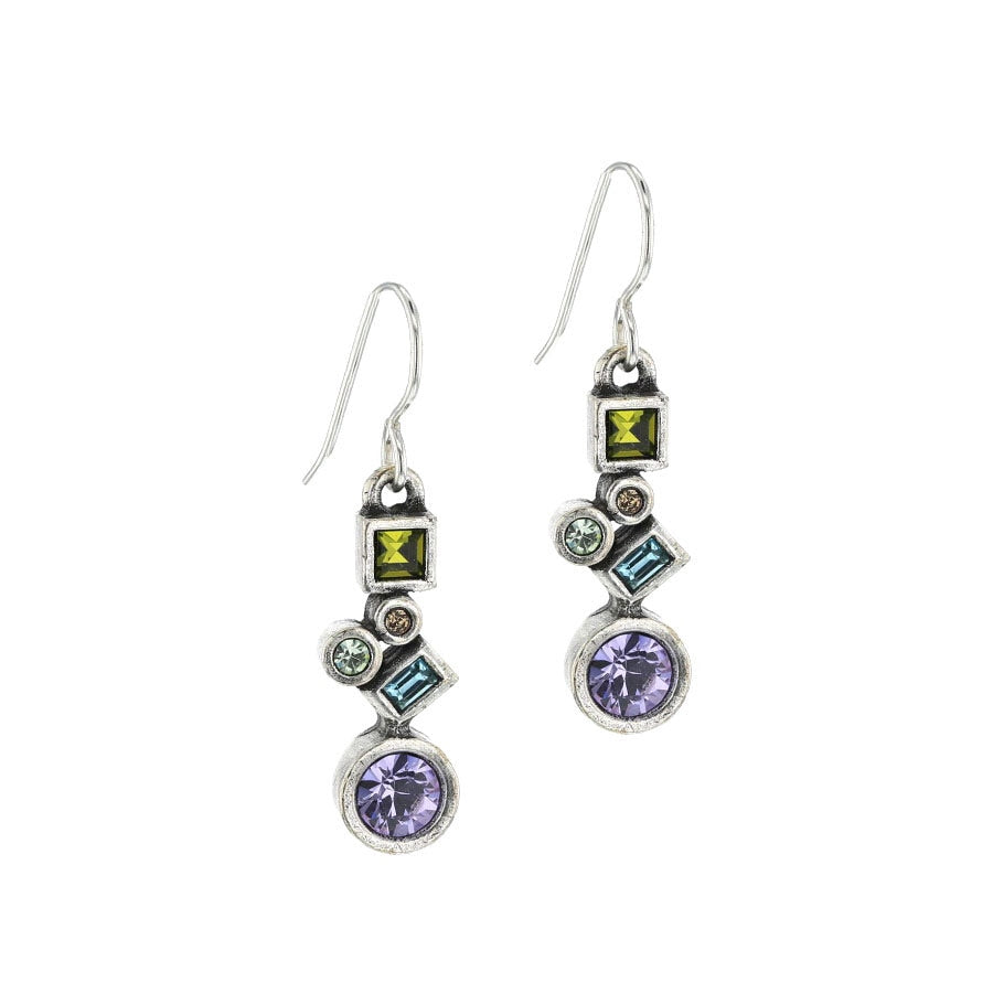 silver swarovski crystal earrings