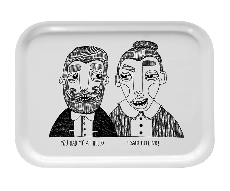 you had me at hello serving tray