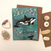 Happy Birthday killer whale Greeting Card