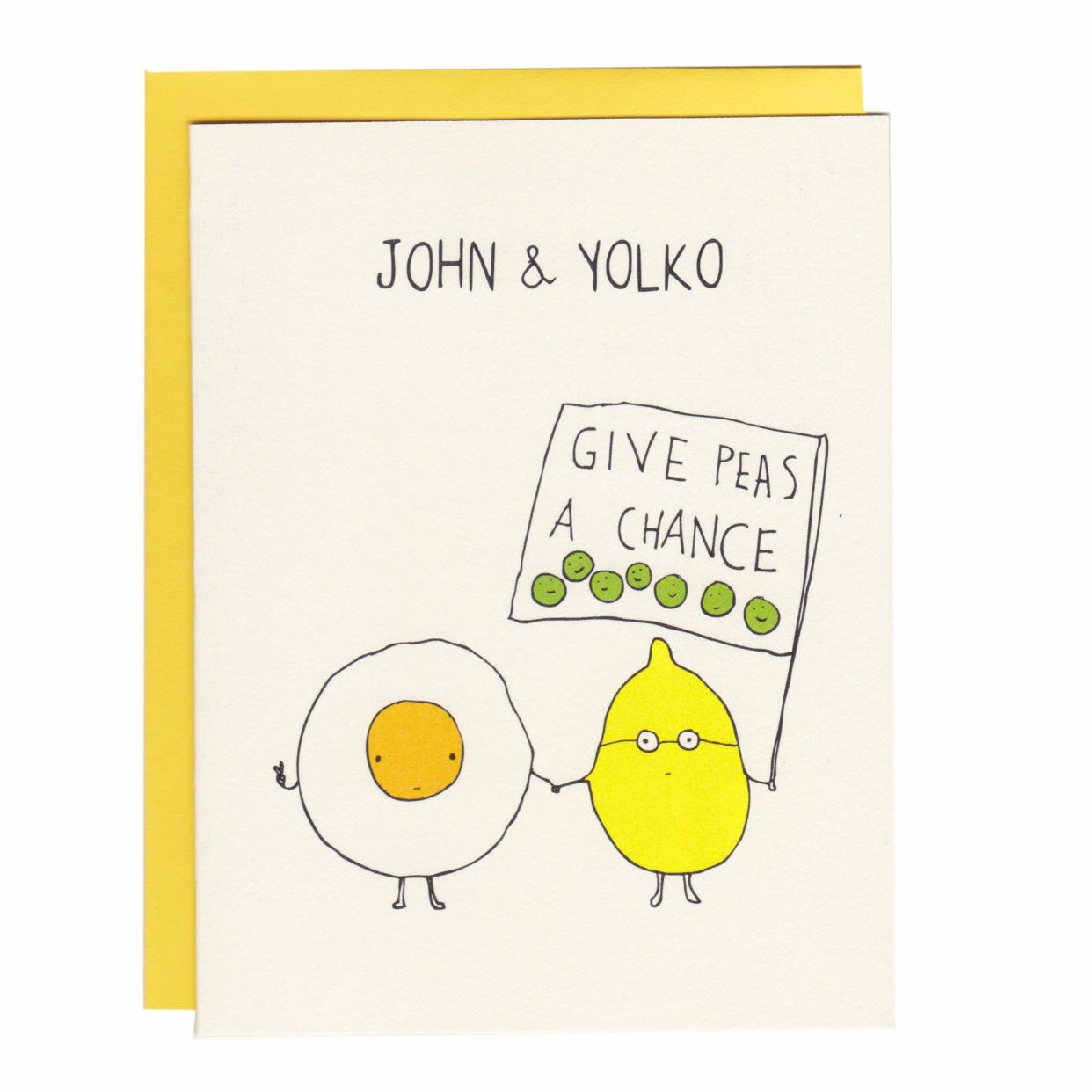 give peas a chance greeting card
