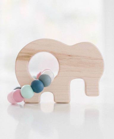 giraffe wooden and silicon baby teether