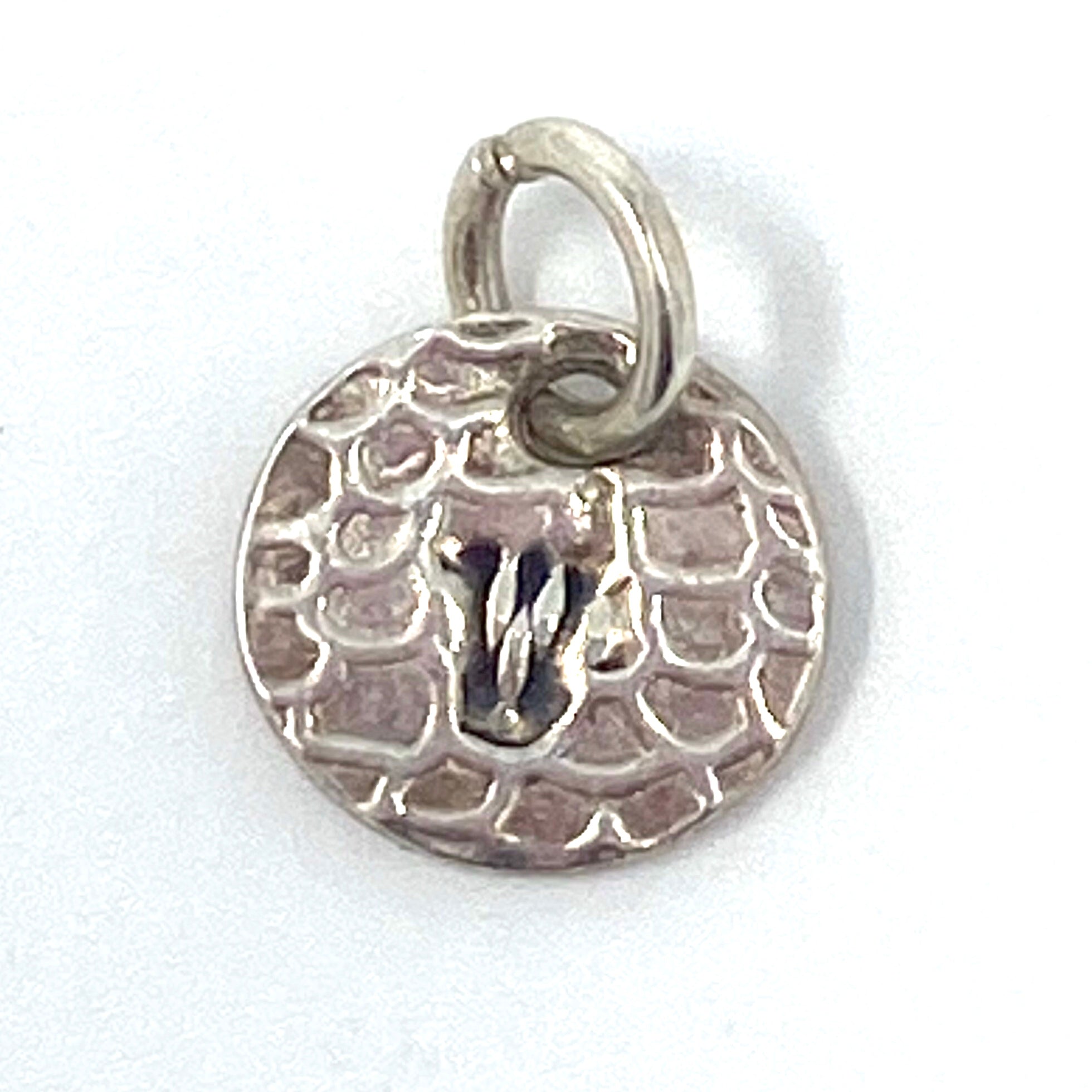 Silver Letter W Charm