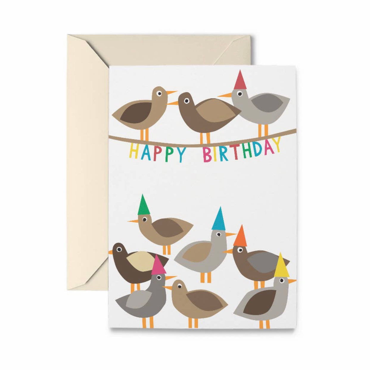 Happy Birthday birds greeting card