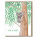 hang in there koala greeting card