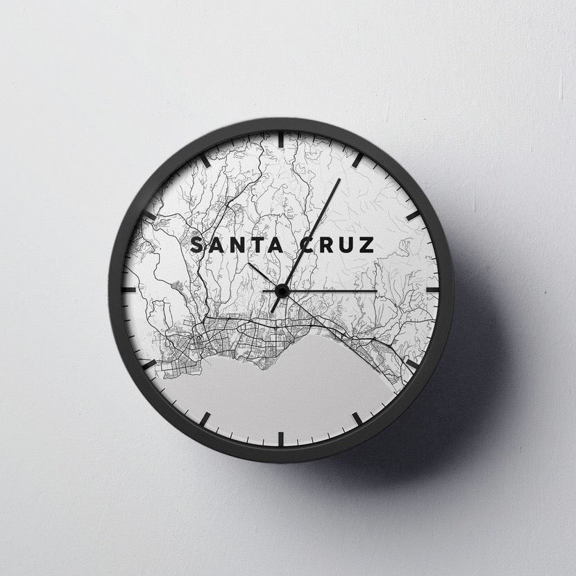 Santa Cruz City Map Clock