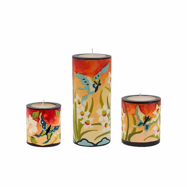 Orchid and Butterfly glow Candle
