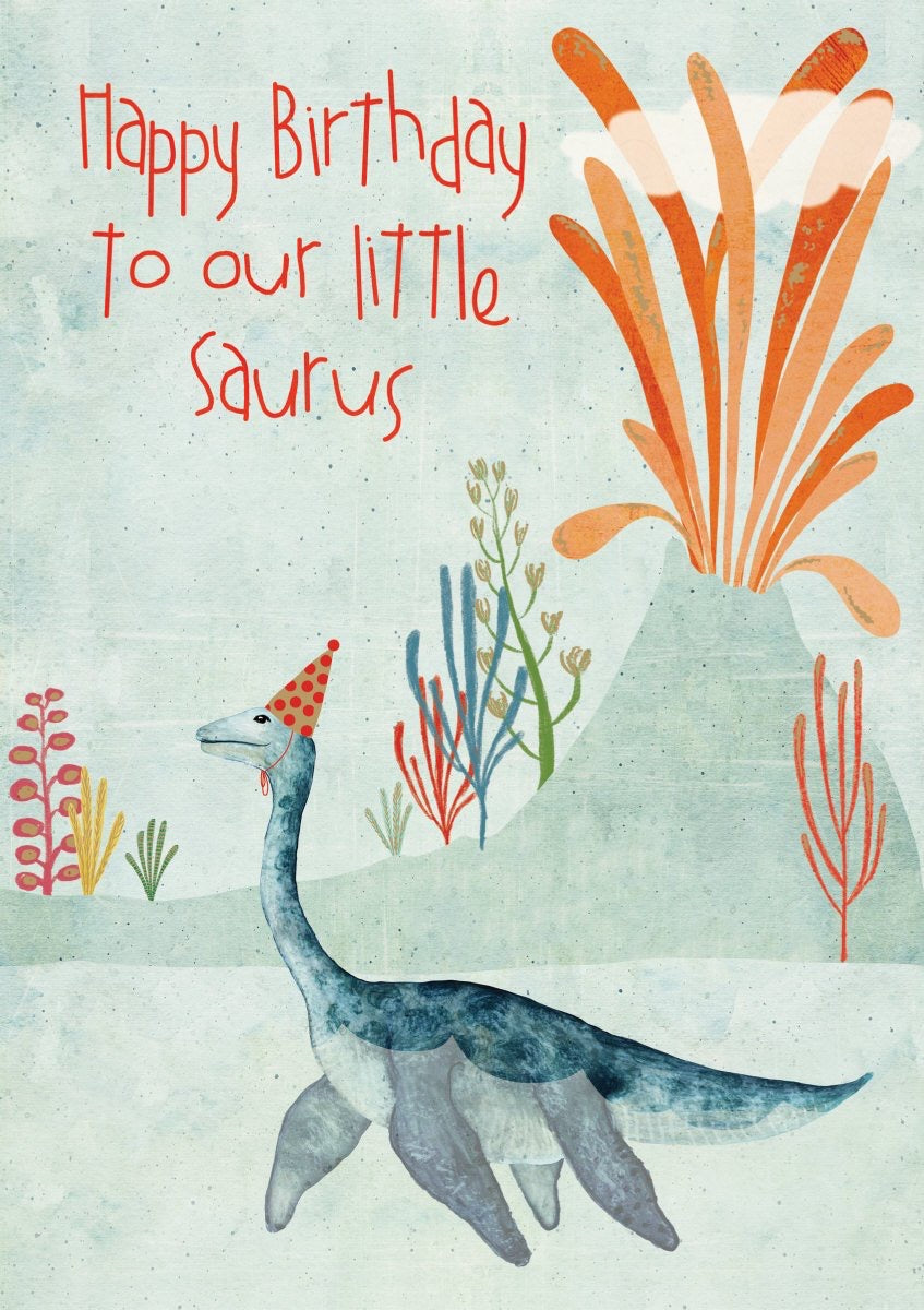 Happy Birthday to our little saurus greeting card