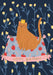 Happy birthday princess cat greeting card