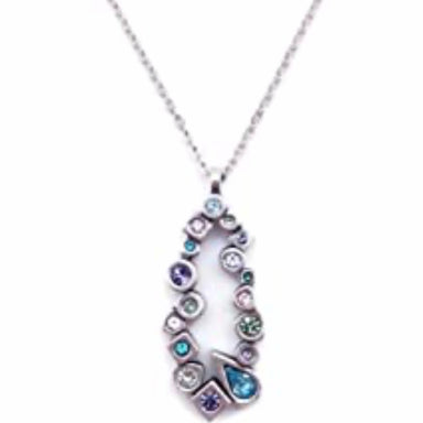 silver swarovski crystal necklace