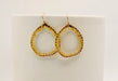 yellow stone hoop earrings