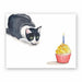Cat and cupcake greeting card