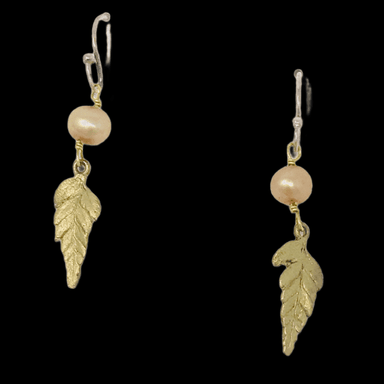 fern and pearl earrings