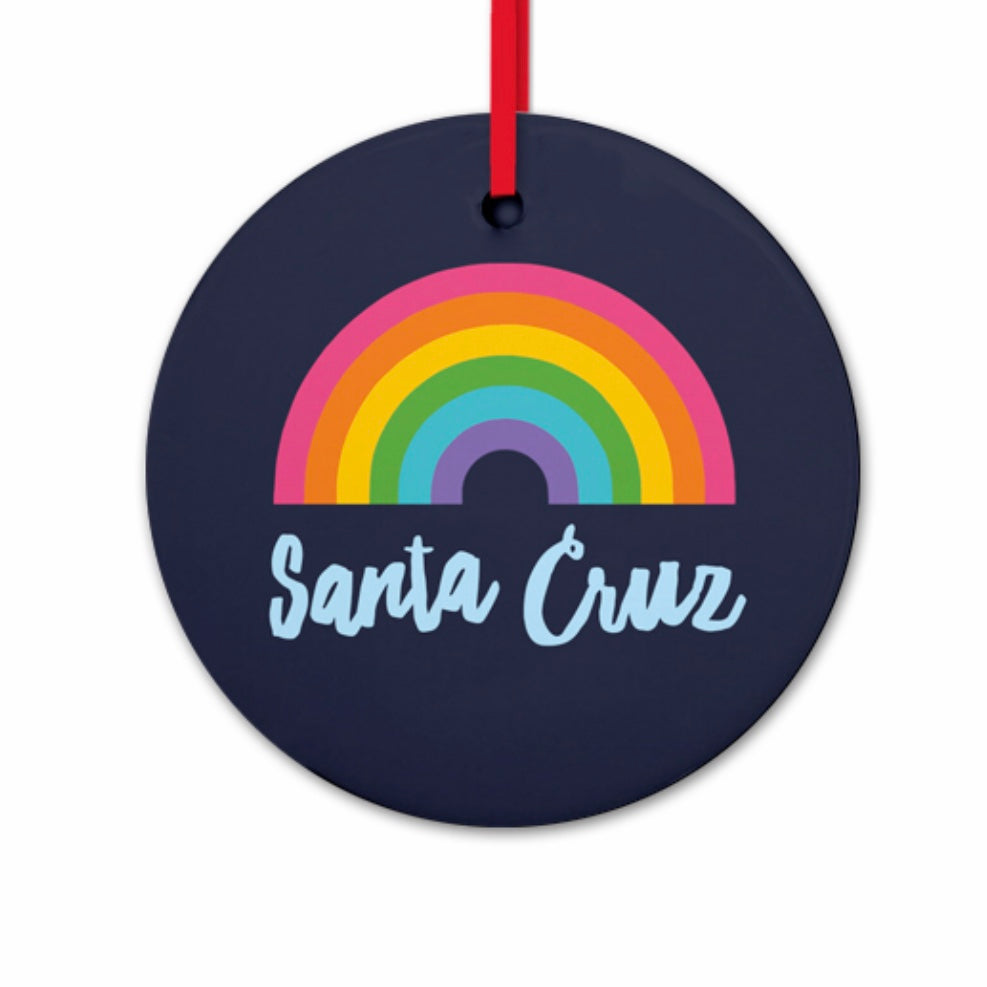 Santa Cruz rainbow ornament