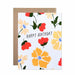 Happy Birthday flowers greeting card