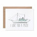 I love you a yacht greeting card