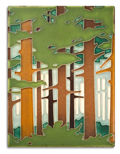 pine tree ceramic decorative tile