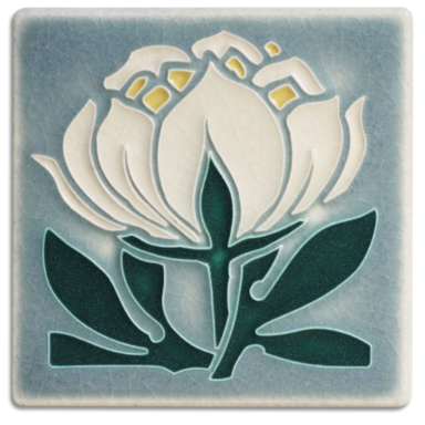 floral ceramic decorative tile