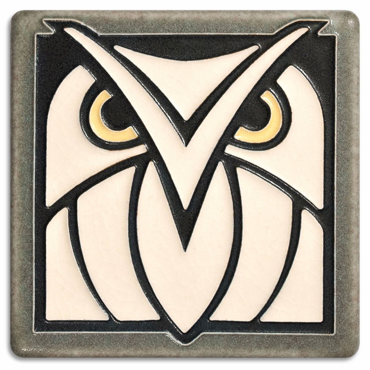 ceramic decorative owl tile