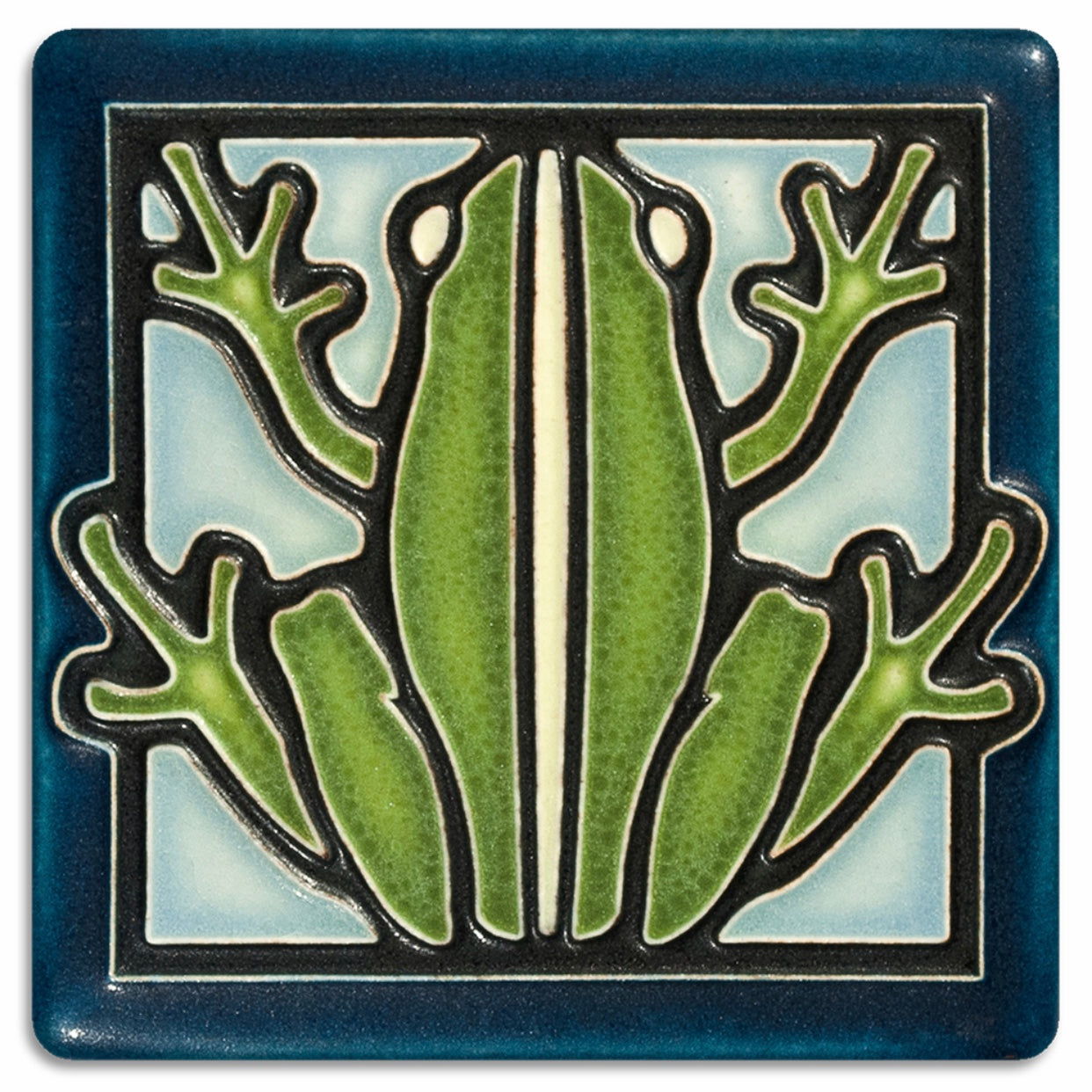 ceramic decorative frog tile