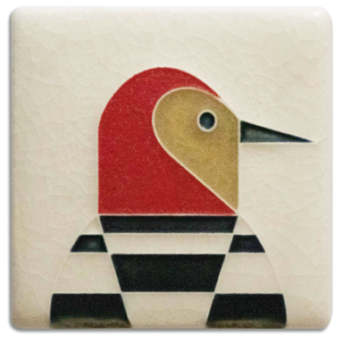 woodpecker ceramic tile