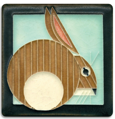rabbit ceramic decorative tile